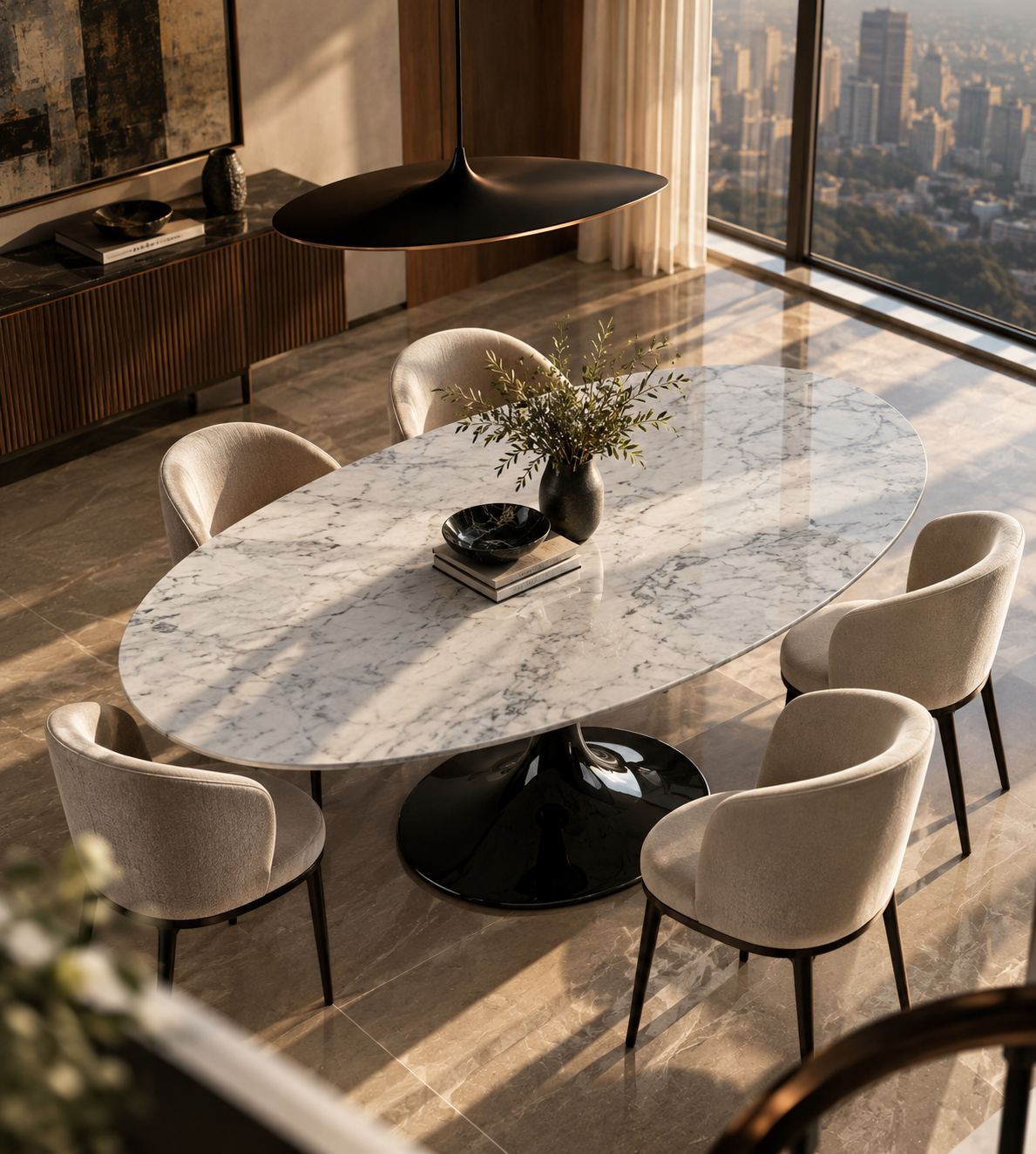 Mesa Nobile — imagem conceitual 1 da peça em Mármore Carrara