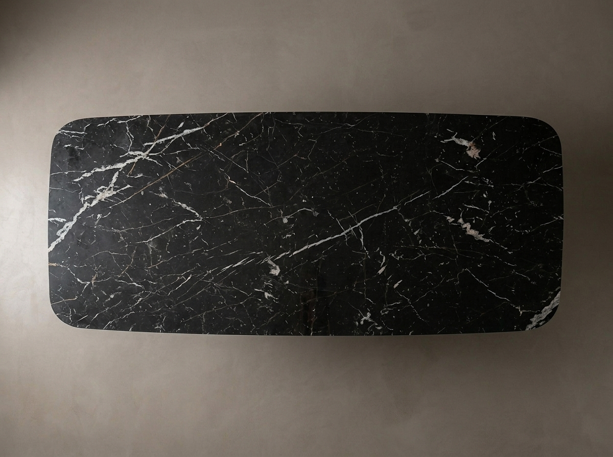 Mesa Áurea — imagem conceitual 2 da peça em Mármore Nero Marquina