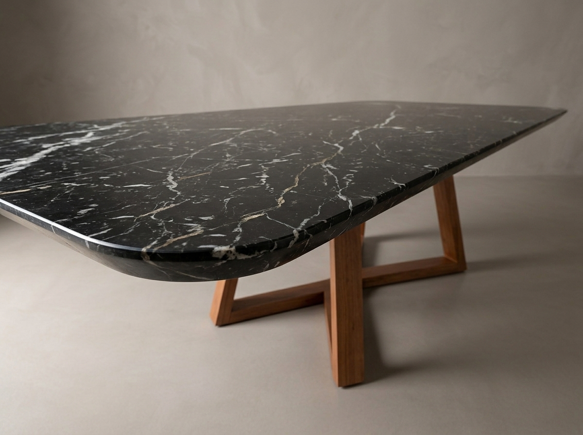 Mesa Áurea — imagem conceitual 4 da peça em Mármore Nero Marquina