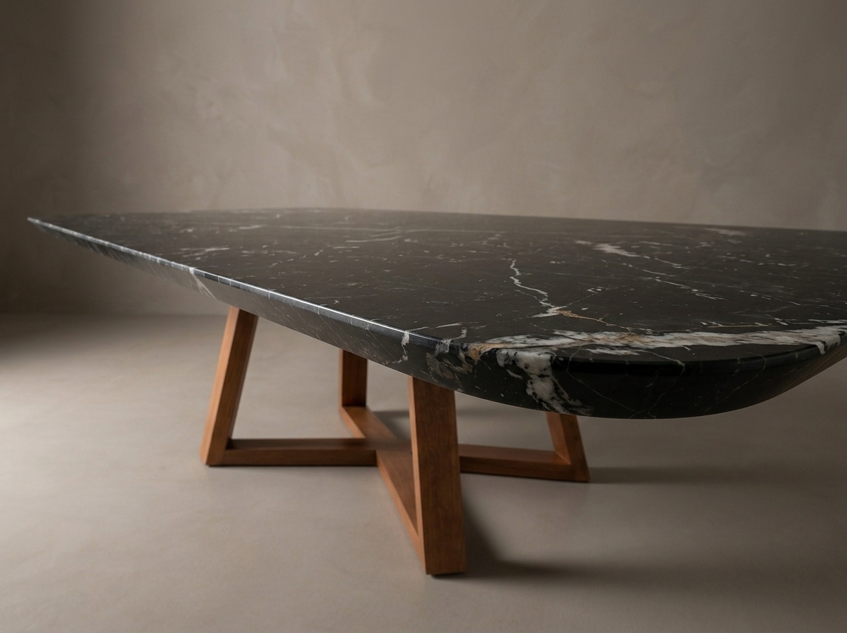 Mesa Áurea — imagem conceitual 5 da peça em Mármore Nero Marquina