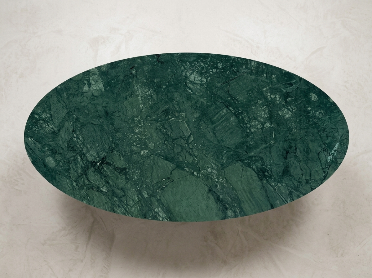 Mesa Alba — imagem conceitual 2 da peça em Mármore Verde Guatemala
